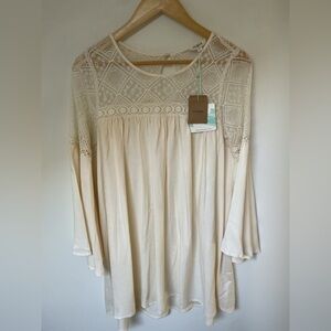 Umgee - mini dress - lace - bell sleeves- size small